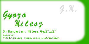 gyozo milesz business card